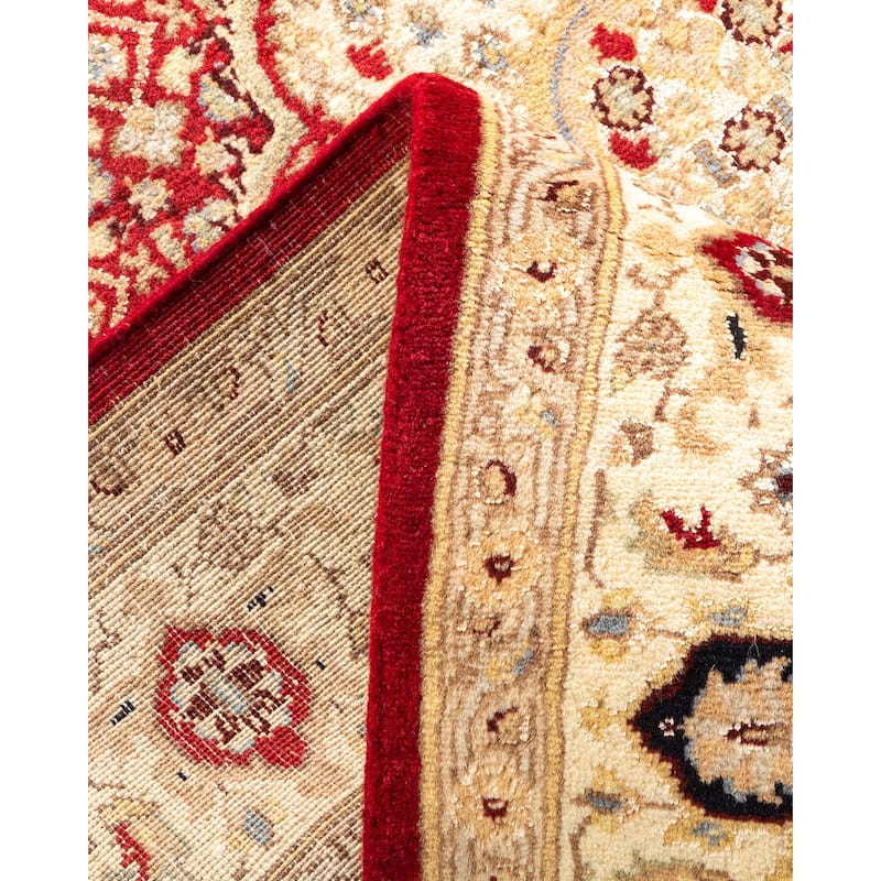 Overton Hand Knotted Wool Vintage Inspired Traditional Mogul Red Area Rug - 5 x 8