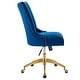 preview thumbnail 48 of 52, Empower Channel Tufted Performance Velvet Office Chair in Gold Teal