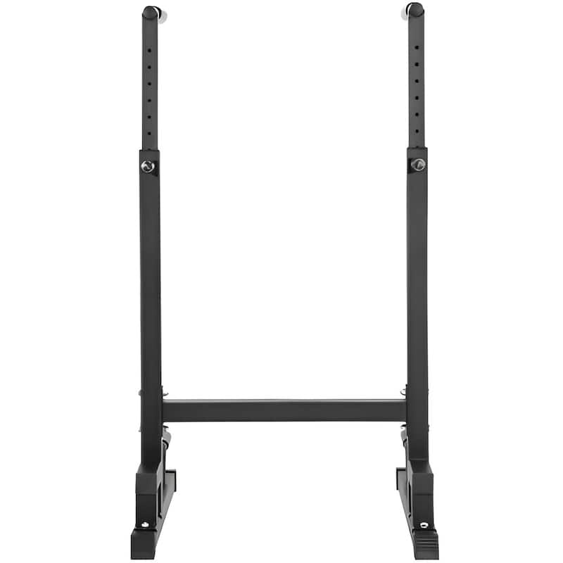Black Steel Adjustable Dip Bar 500 lbs Home Gym Workout Station - 29.5" x 28" x 51.6"