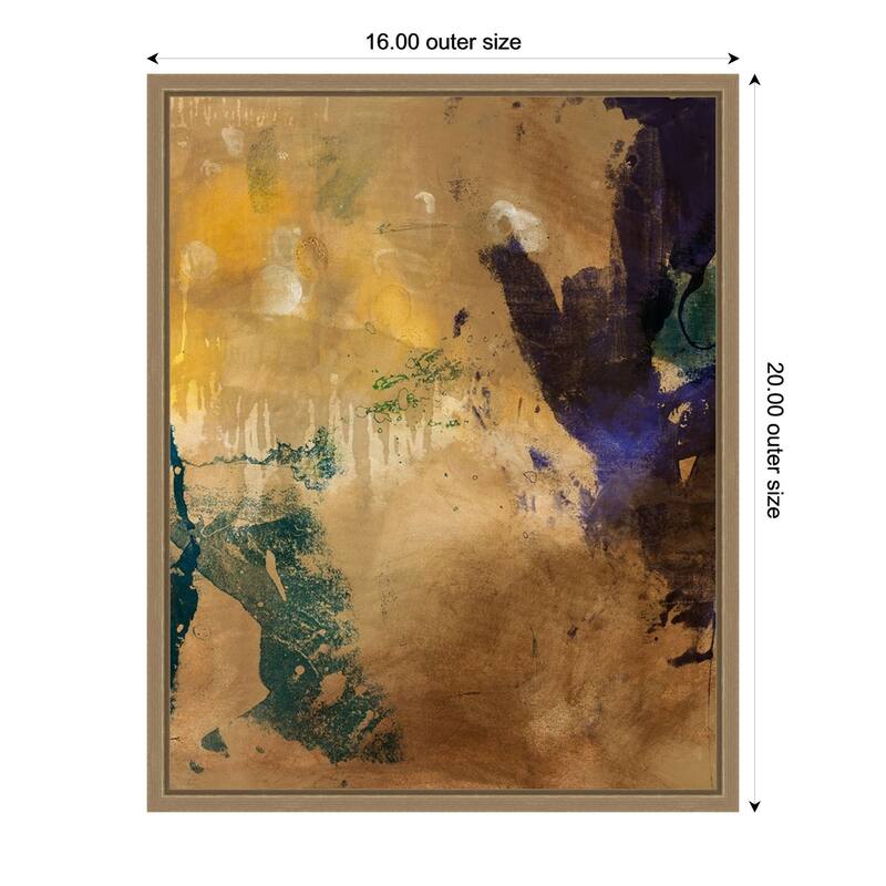 Amber Haze No. 1 by Sisa Jasper Framed Canvas Wall Art Print - 16 x 20 in