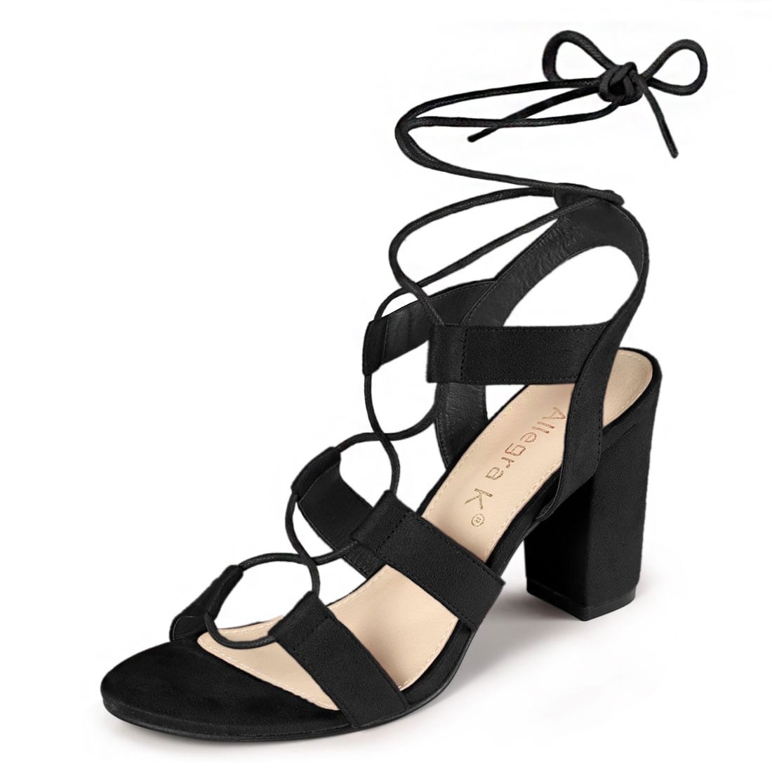 lace up block heel shoes