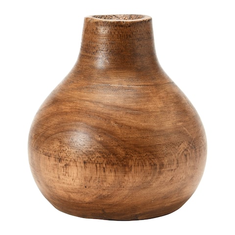 Paulownia Wood Vase, Brown