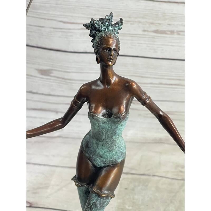 Original Milo Multi Color Patina Jump Rope Girl Bronze Sculpture By Milo Statue