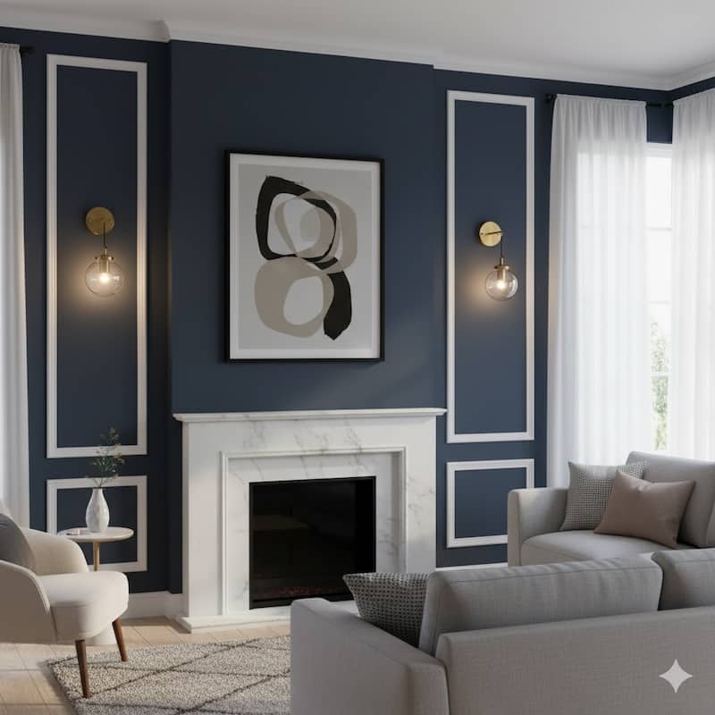 1 Light Gold Frame Wall Sconce with Glass Shade