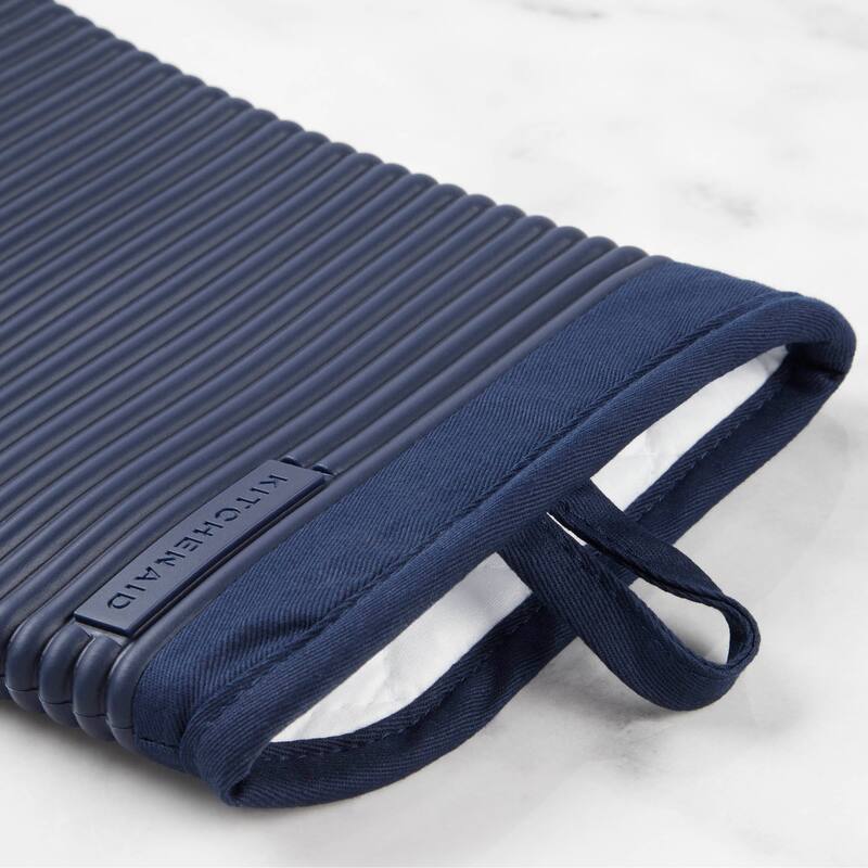 KitchenAid Ribbed Soft Silicone Oven Mitt 2-Pack Set, 7.5"x13"