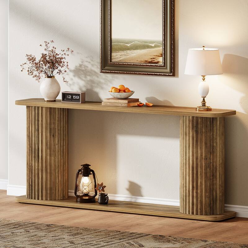 Extra Long Console Table, 63" Behind Couch Sofa Entryway Foyer Accent Table for Hallway Entrance Living Room