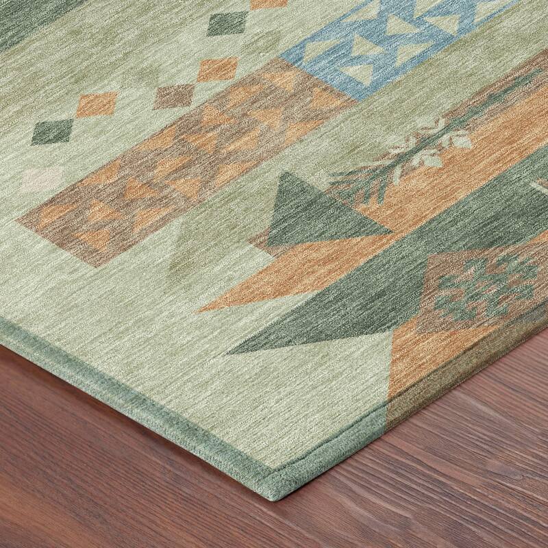 Machine Washable Indoor/ Outdoor Global Tuca Chantille Rug