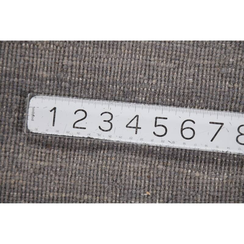 Gray Gabbeh Modern Area Rug Hand-Knotted Wool Carpet - 4'11" x 6'6"