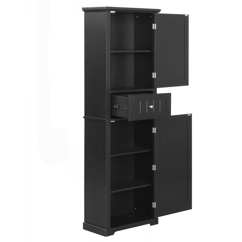 Versatile Freestanding Bathroom Cabinet with Multiple Features for Storage