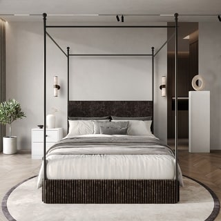 CraftPorch Luxury Metal Canopy Bed