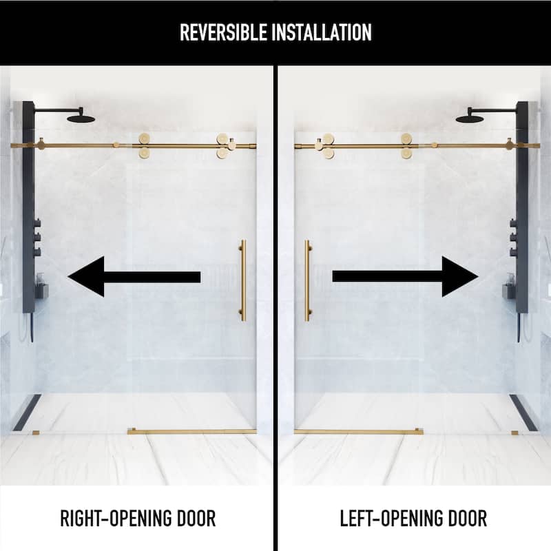 VIGO Elan Frameless Sliding Shower Door