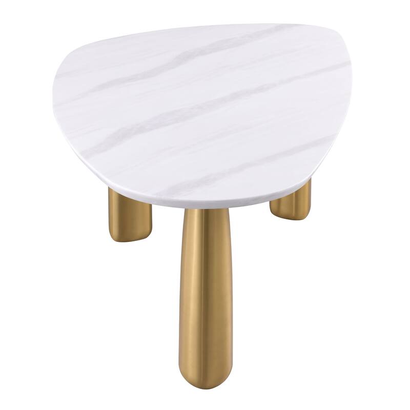 Furniture of America Luvien Modern 7-Piece White Sintered Stone Top Oval Dining Table Set