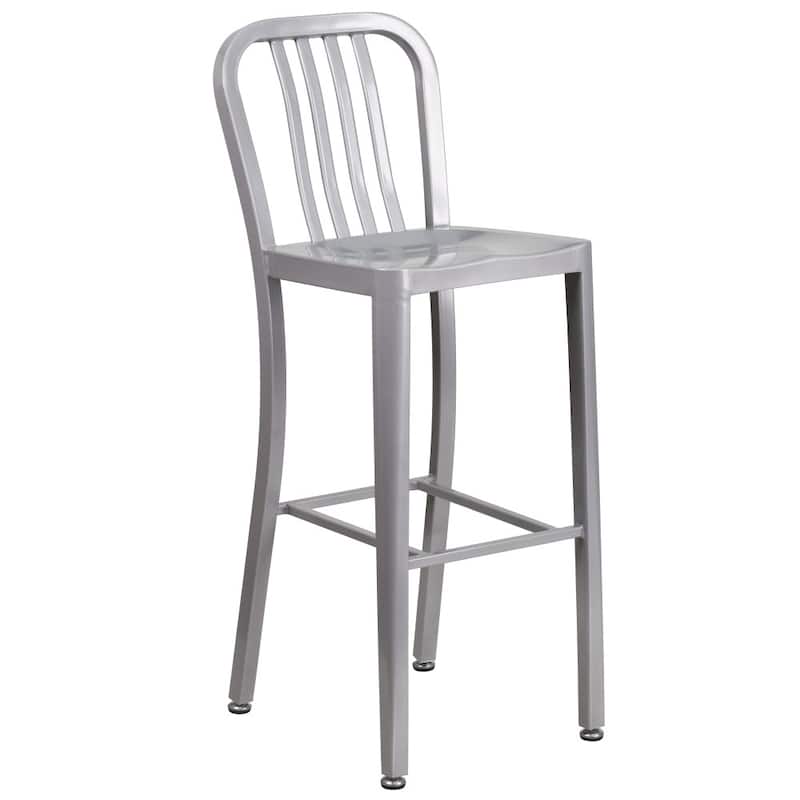 Indoor/Outdoor Commercial Grade Metal Modern Barstools (Set of 2)