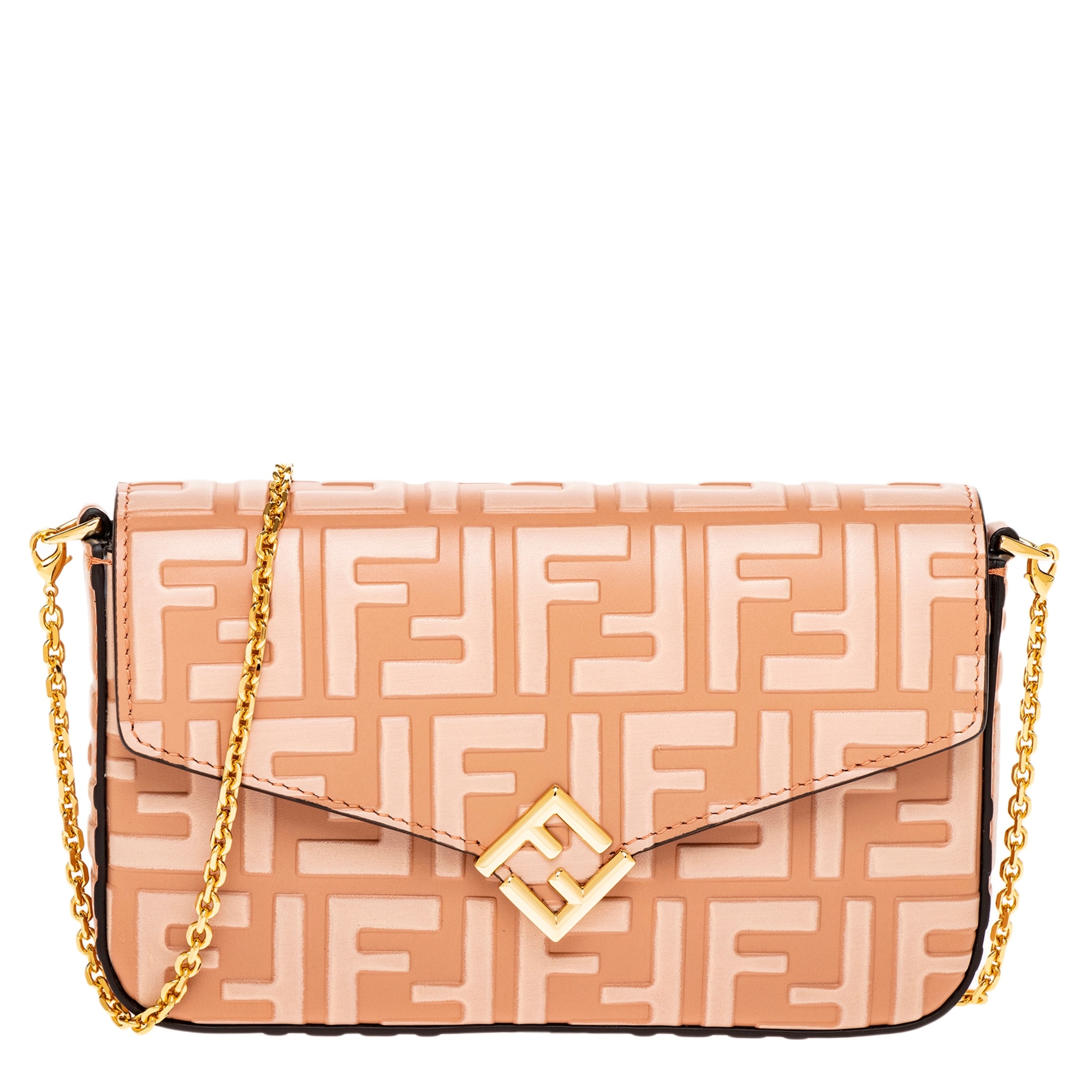 Fendi FF Jacquard Baguette Chain Wallet - Overstock - 43247763