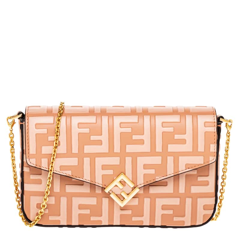 Fendi FF Diamonds Wallet on Chain - Pink