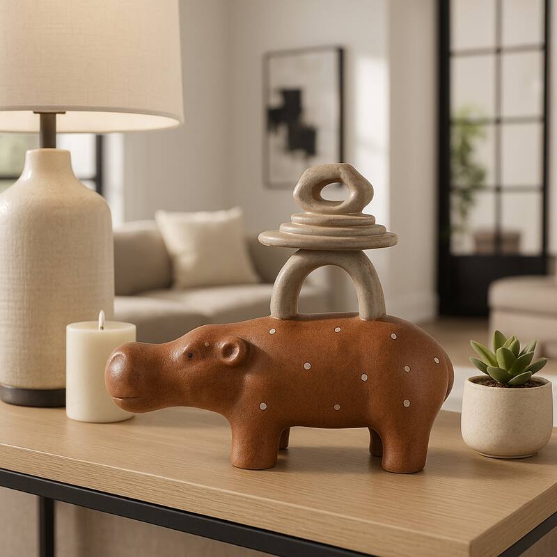 Decorative Stacked Animal Figurines - 8" Multi