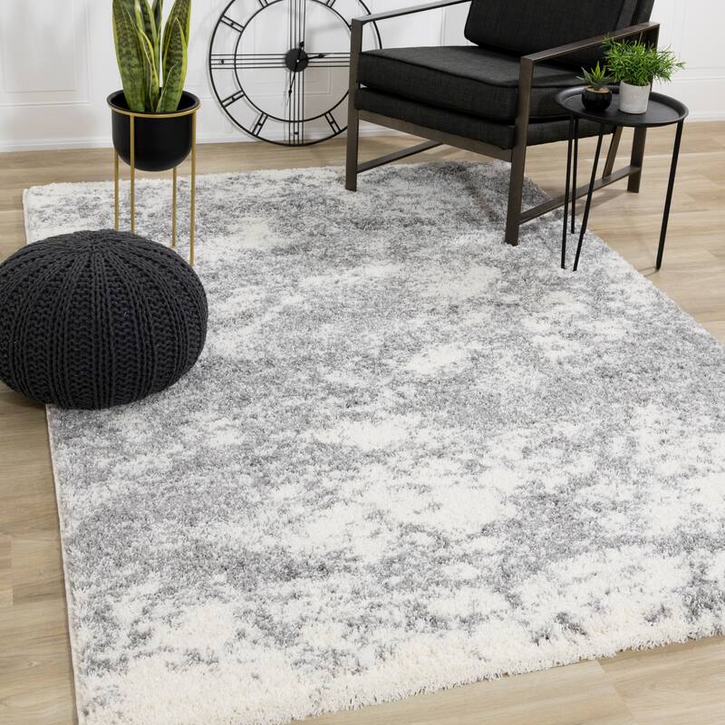 Fairmont Collection - White/Grey Wispy Cloud Rug
