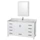 Option White / White Carrara Marble Top / Brushed Chrome