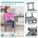 preview thumbnail 9 of 19, Costway Wooden Kids Table and 2 Chairs Set with Rubber Wood Legs - See Details