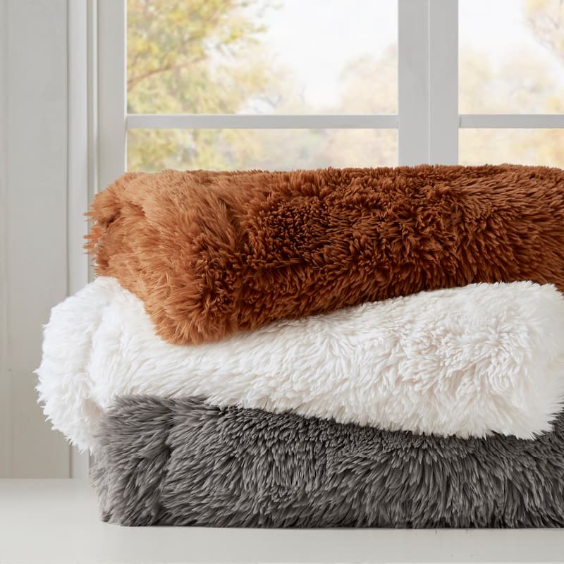 Madison Park Amaya Faux Fur Throw 50x60"