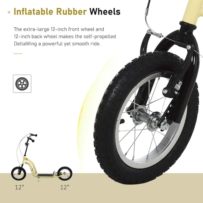 Kids Balance Bike with Adjustable Handlebar and Inflatable Soccer Ball Wheels for Outdoor Use