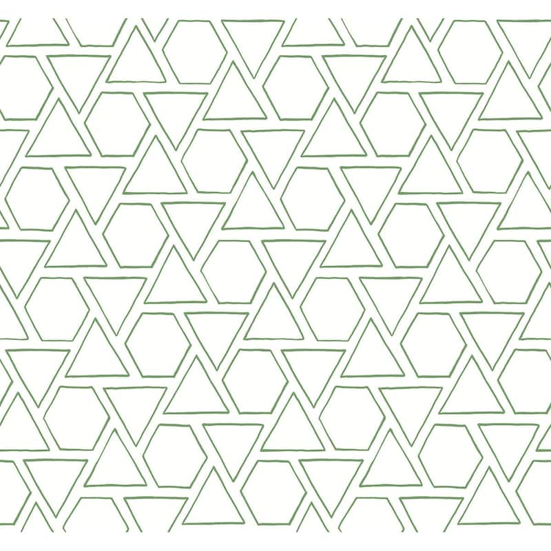 Seabrook Designs Beach House Sun Shapes Unpasted Wallpaper - 27 in. W x 27 ft. L - Greenery
