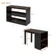 preview thumbnail 88 of 103, Modern Wooden Loft Bed with Retractable Writing Desk and 3 Drawers, Storage Stairs and Shelves