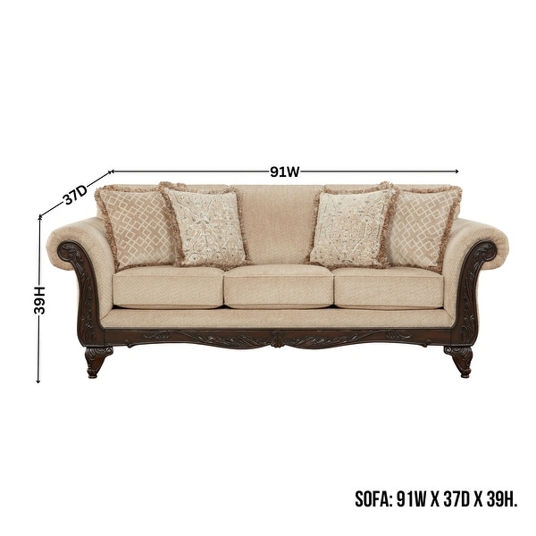 Carved wood couch cheap