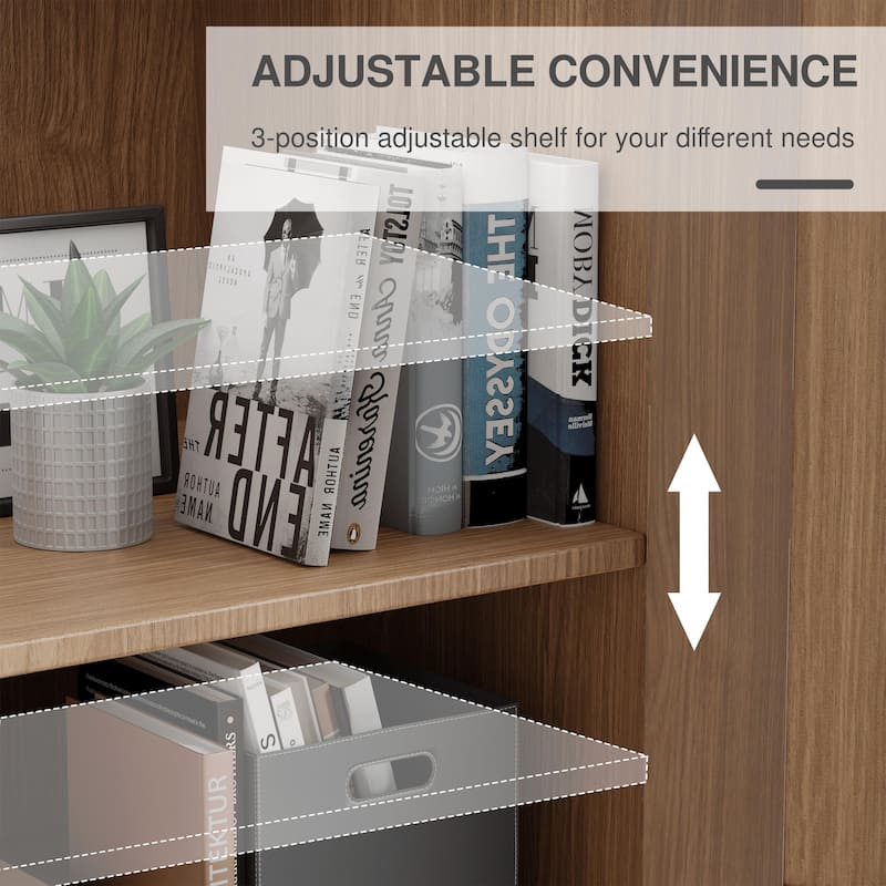 Storage Cabinet with Double Doors and Shelves 31"