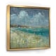 preview thumbnail 2 of 5, Designart 'Sky and Sea' Nautical & Coastal Framed Canvas 24 in. wide x 24 in. high - Gold