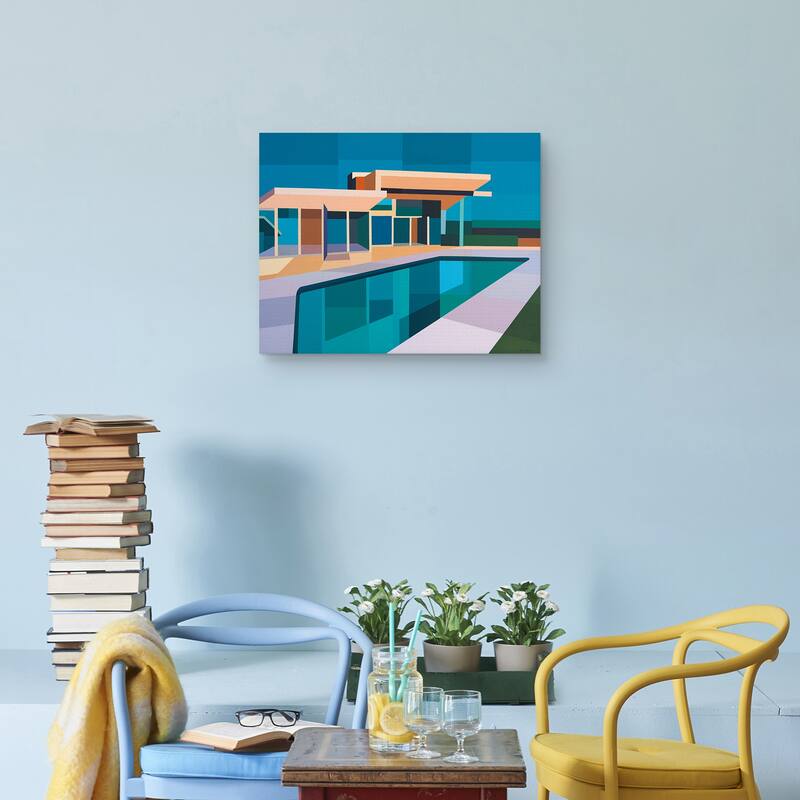 Modernist Colour House by Andy Burgess Canvas Art Print