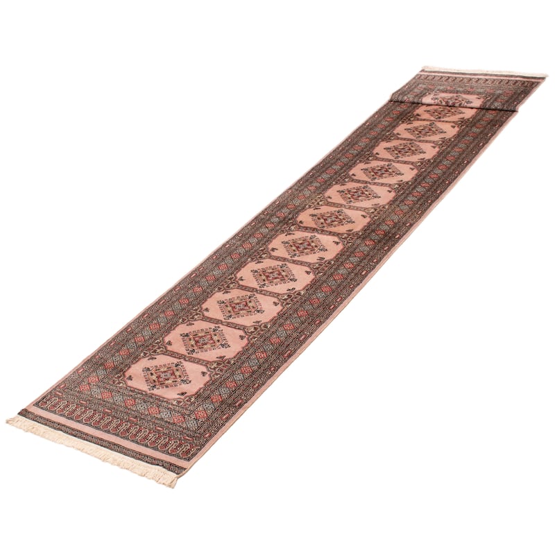 ECARPETGALLERY Hand-knotted Finest Peshawar Bokhara Beige Wool Rug - 2'7 x 19'2