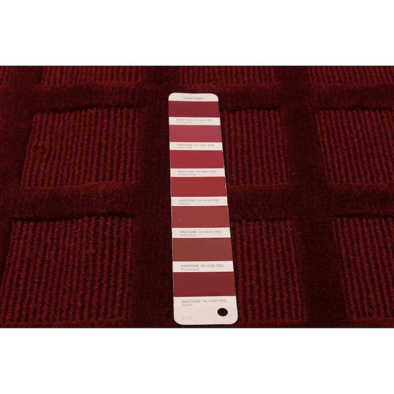 ECARPETGALLERY Hand-knotted Kathmandu Burgundy Wool Rug - 10'0 x 14'0