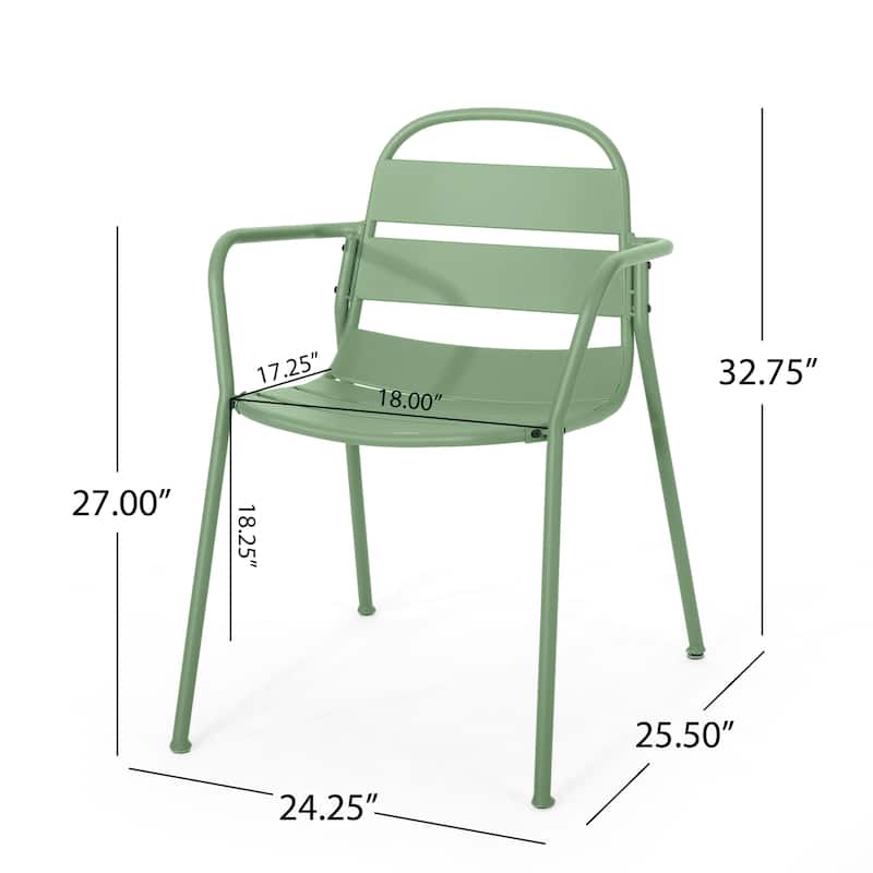 Roomfitters Terra Nova Outdoor Bistro Set 3-Piece Patio Dining Furniture with Round Table and 2 Chairs