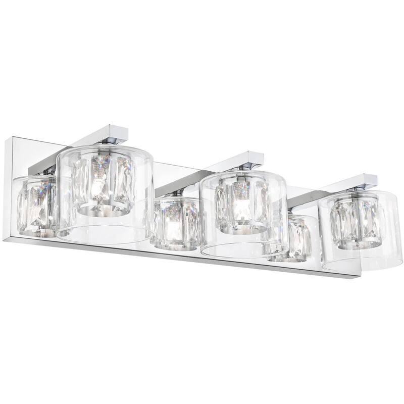 Kolt Chrome Traditional 3-Light Bathroom Vanity Light