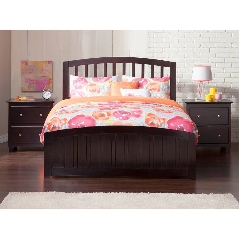 Richmond Full Foundation Bed Frame with Matching Footboard in Espresso