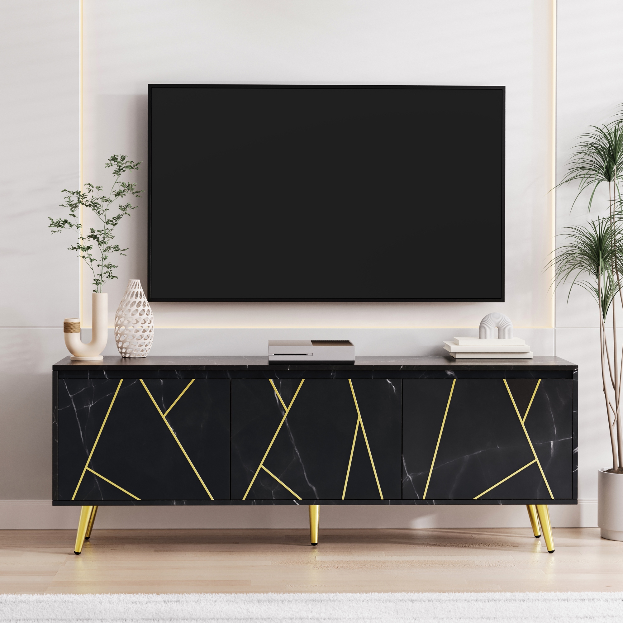 Media console shop table modern