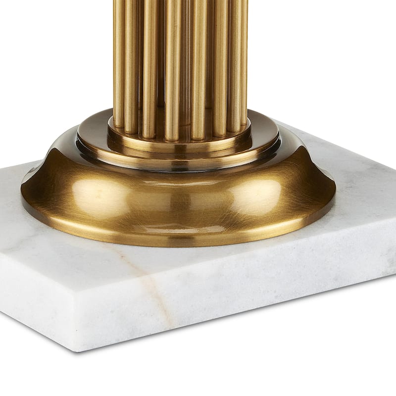Currey & Company Allegory Brass Table Lamp - 36.5"h x 17"w x 10.5"d