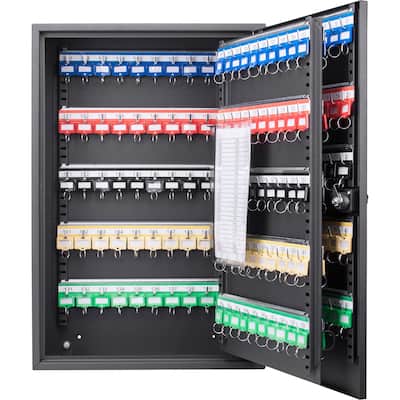 200 Adjustable Key Cabinet With Combination Lock Black