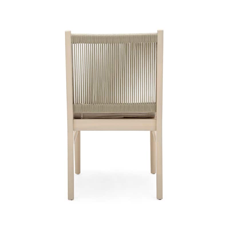 Cascade Outdoor Acacia Wood Dining Chairs With Cushions (Set of 2) by Christopher Knight Home