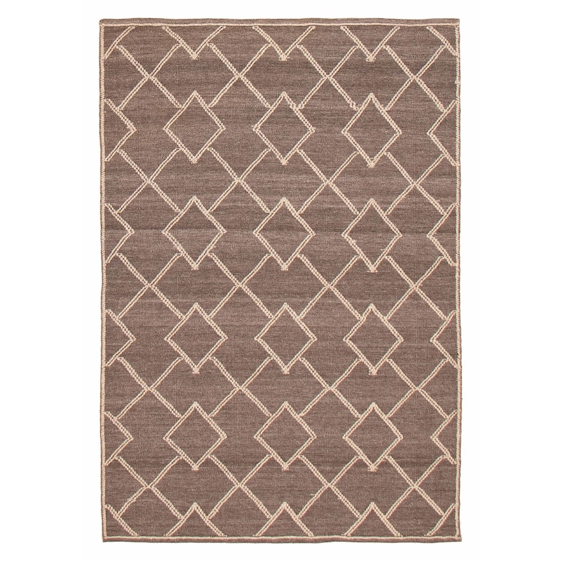 Marrakech Brown Kilim 5'3" x 7'11" - 5'3 x 7'11 - Dark Brown - 5'3 x 7'11