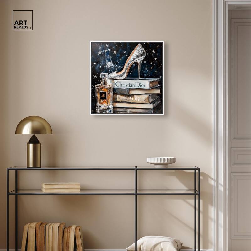 Sparkling Stars Heel Canvas by Art Remedy
