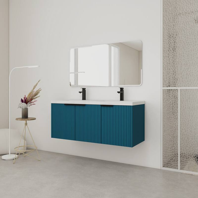 Wall Mounted Bathroom Vanity with Resin Sink