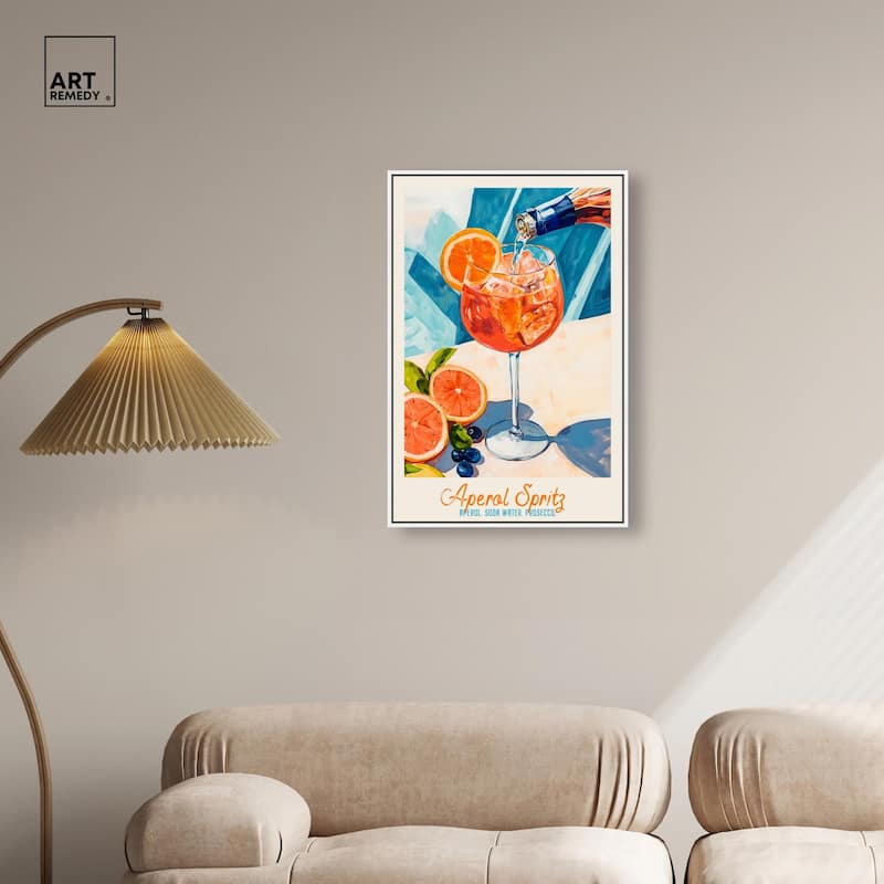 Aperol Spritz Recipe Poster Canvas by Art Remedy