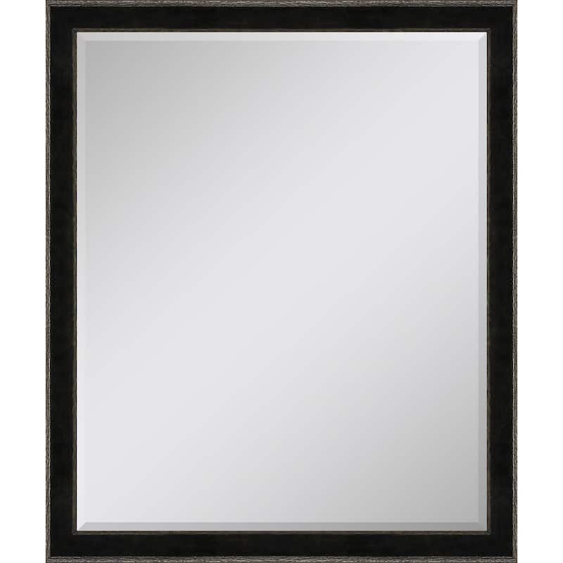 HomeRoots 32" Dark Brown Wood Accent Mirror - 26.00 in. x 32.00 in. x 2.00 in.