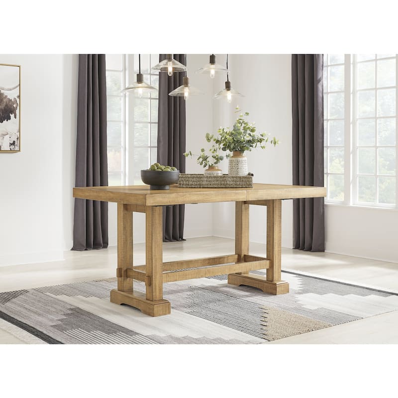 Signature Design by Ashley Havonplane Brown Counter Height Dining Extension Table - 41.75" W x 108" D x 36.25" H
