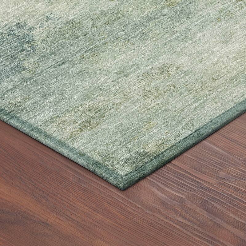 Machine Washable Indoor/ Outdoor Modern Contemporary Chantille Rug