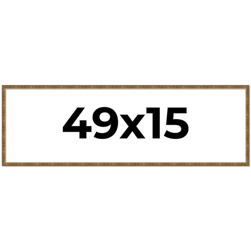 49x15 Frame Gold Solid Wood Picture Frame - Complete Modern Photo