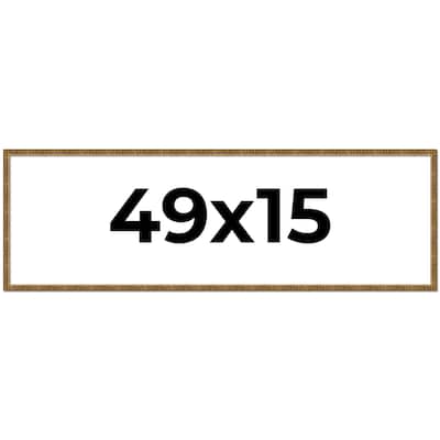 49x15 Frame Gold Solid Wood Picture Frame - Complete Modern Photo