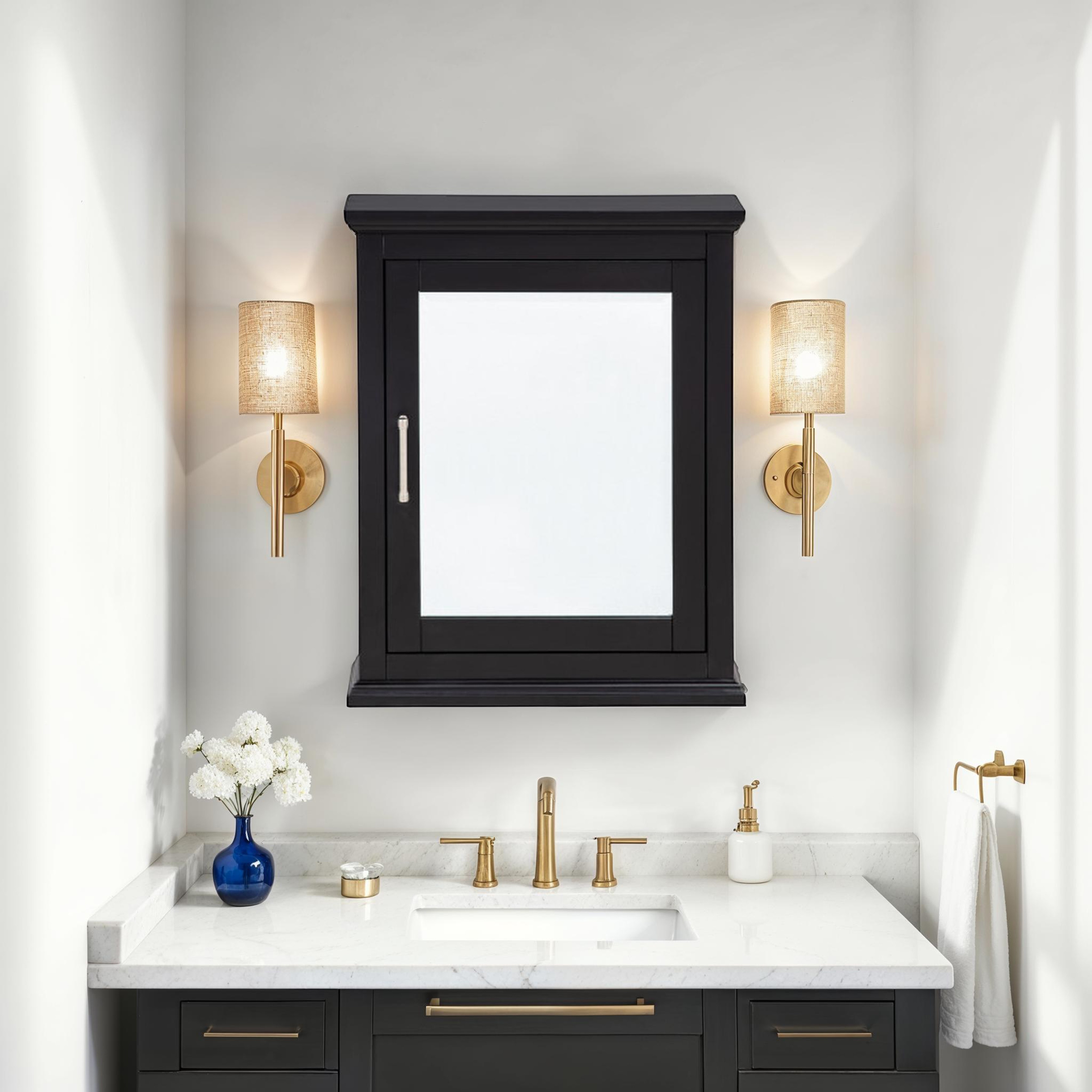 Linon Serenity Medicine Cabinet with Mirror Door